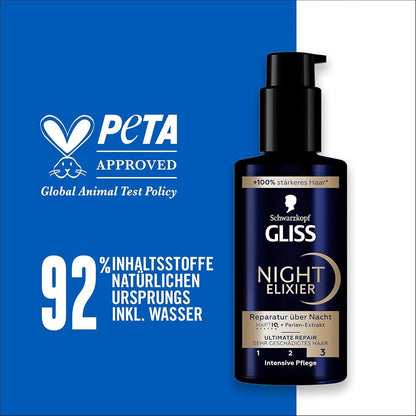 Schwarzkopf Gliss Hair Treatment Night Elixir Ultimate Repair - 100ml