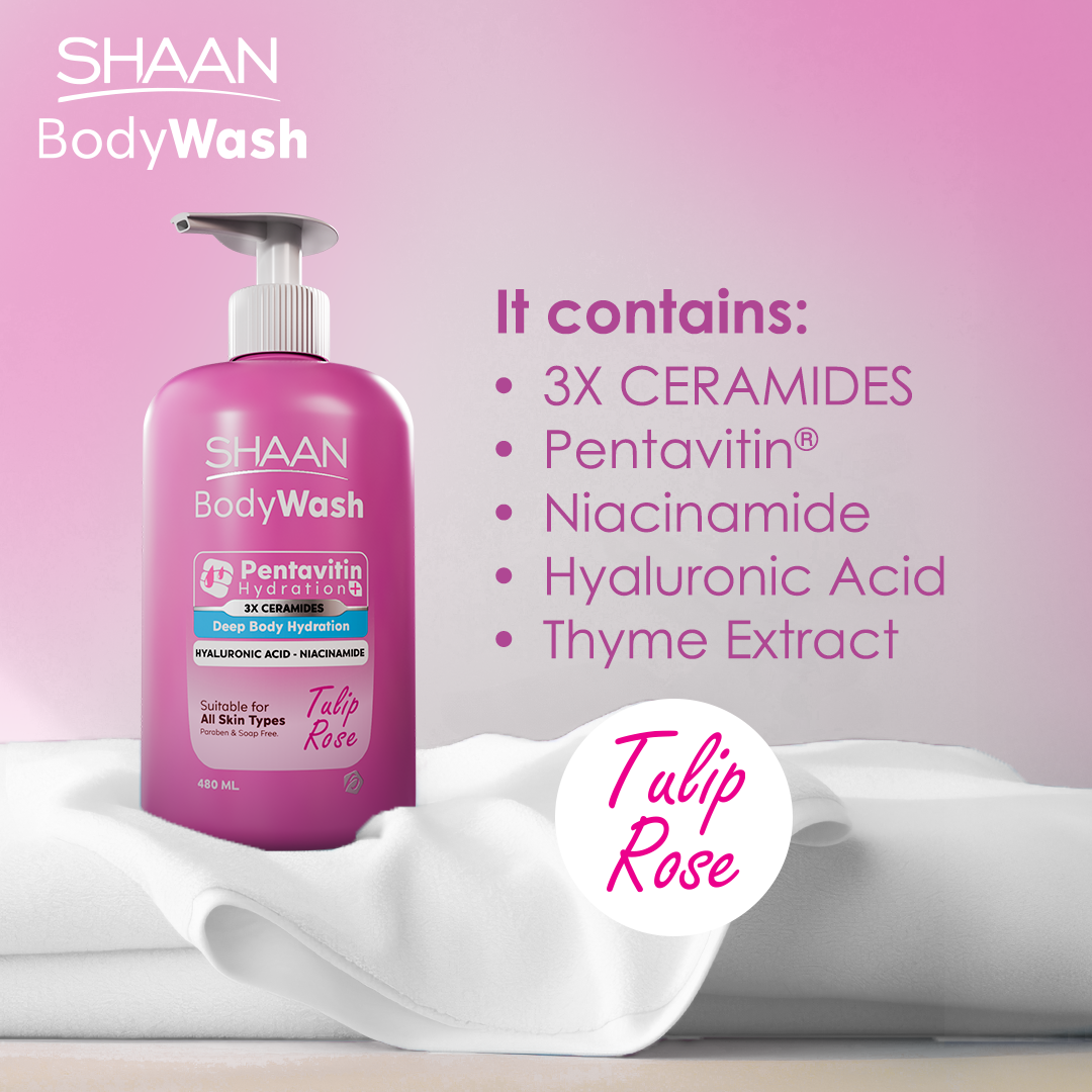 SHAAN Tulip Rose Hydrating Body Wash 480 Ml