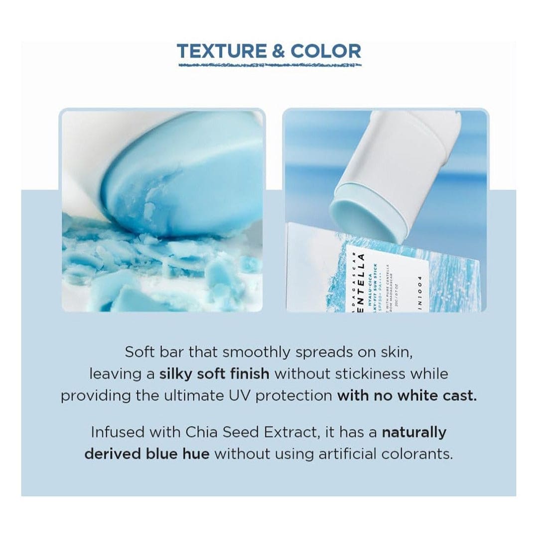 SKIN1004 Madagascar Centella Centella Hyalu-Cica Silky-Fit Sun Stick - 20g