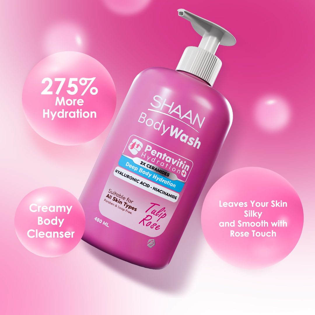SHAAN Tulip Rose Hydrating Body Wash 480 Ml