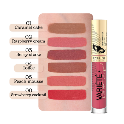 EVELINE COSMETICS VARIÉTÉ SATIN MATT LIP LIQUID04 Toffee