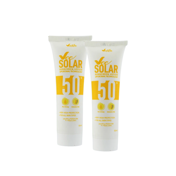 لوشن الحماية من الشمس Vee Solar بمعامل حماية +50 (1+1)
