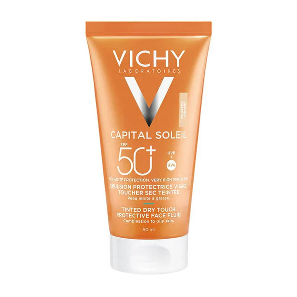 Vichy Capital Soleil سائل واقي شمس ملون ومضاد للمعان بمعامل حماية 50+ / 50 مل