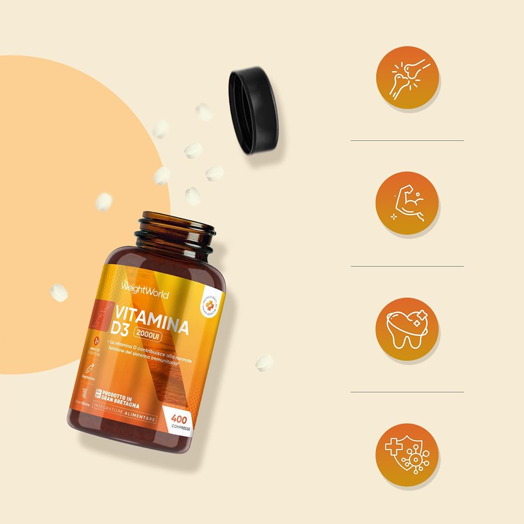 Weightworld Vitamina D3 2000UI - 400 Tablets