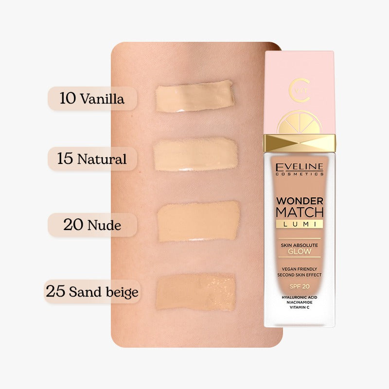 Eveline Cosmetics Wonder Match Lumi Foundation SPF20 -15 NATURAL
