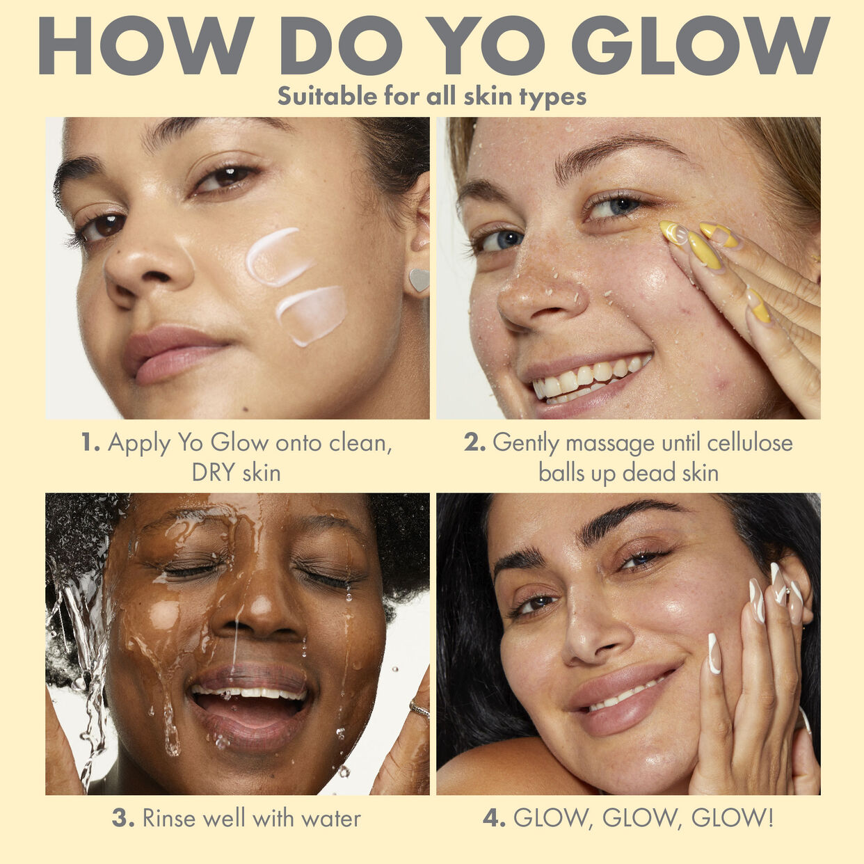 Yo Glow AHA & BHA Facial Enzyme Scrub