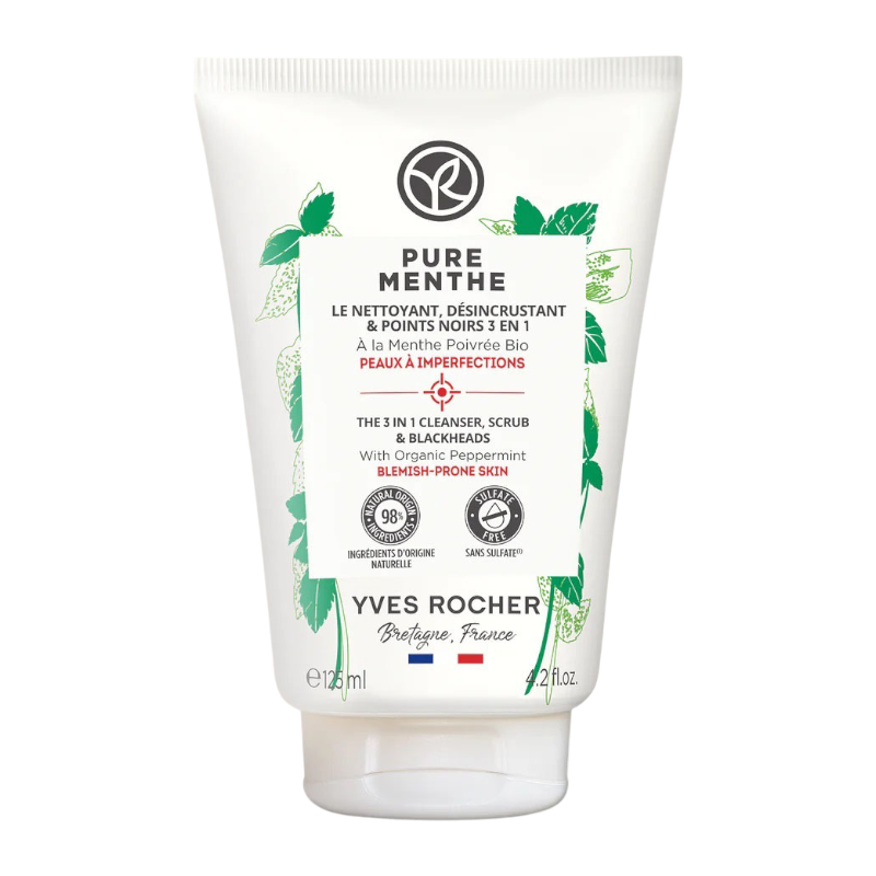 YVES ROCHER THE CLEANSER & SCRUB ANTI-BLACKHEAD 125ML
