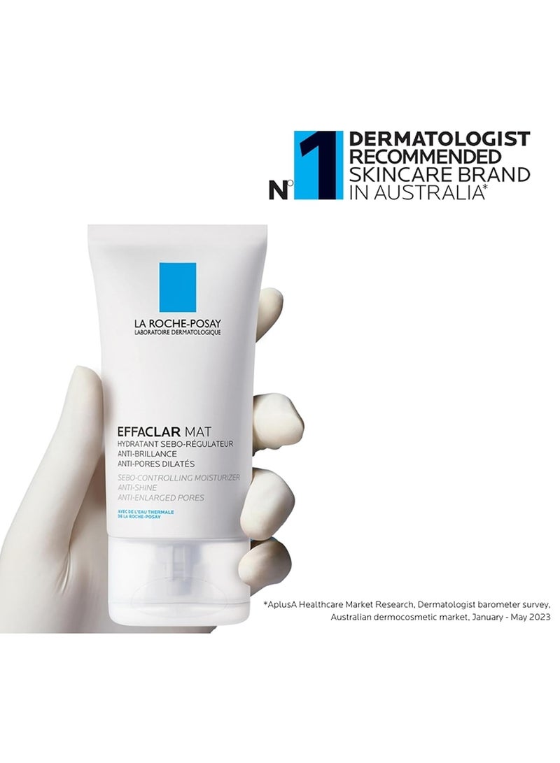 Effaclar Mat Mattifying Face Moisturizer; Face Moisturizing Cream Combating Shine & Reducing Pore Size For Acne-Prone Dry And Oily Skin 40ml