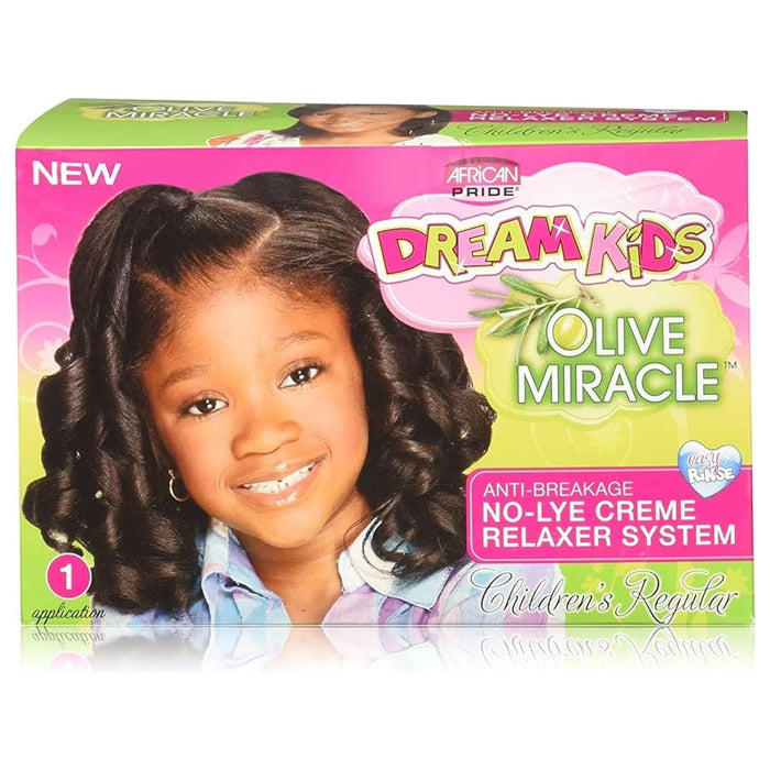 african bride olive miracle no-lye creme relaxer system kids