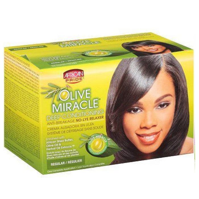 african bride olive miracle no-lye creme relaxer deep conditioning