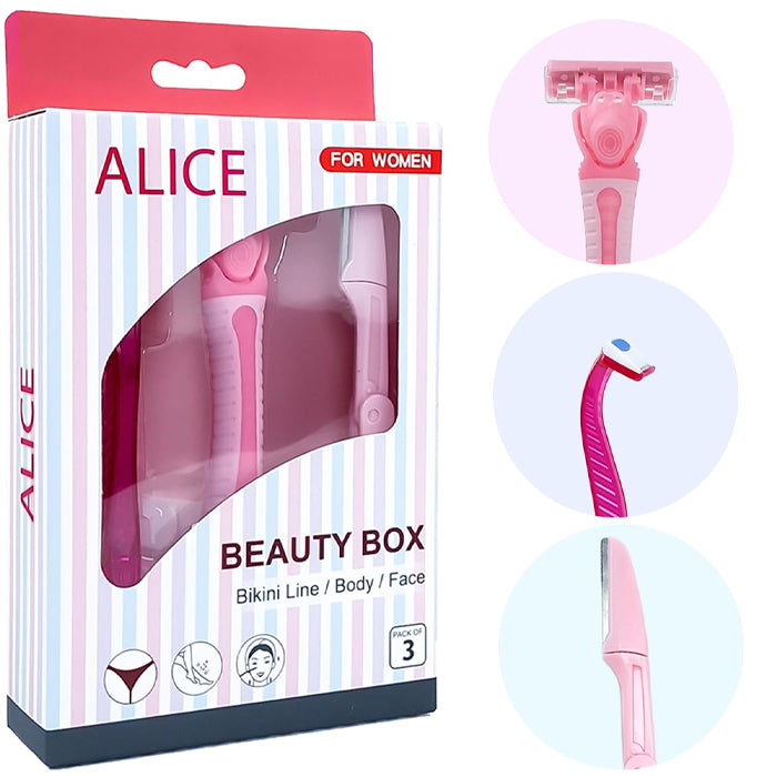 alice beauty box bikini line body face shavers