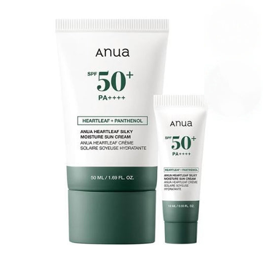 anua heartleaf + panthenol moisture sun cream 2pcs