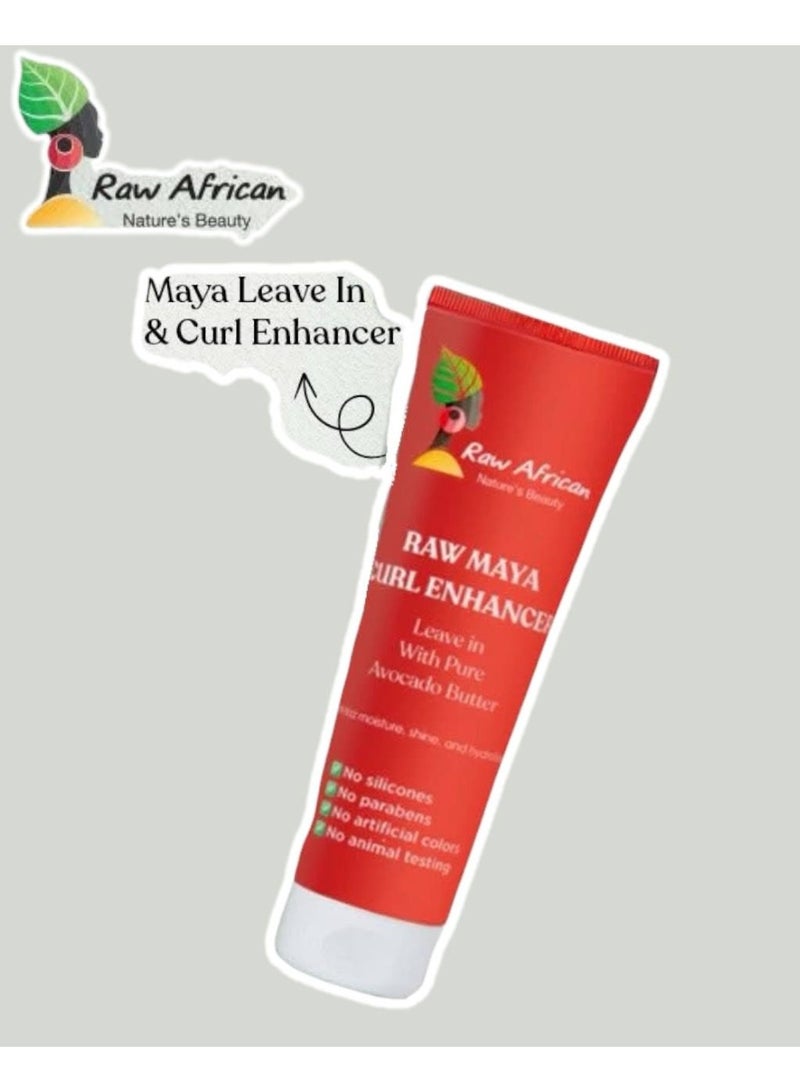 Raw African Maya Leave In And Curl Enhancer Red-250 gm (Packaging may vary)