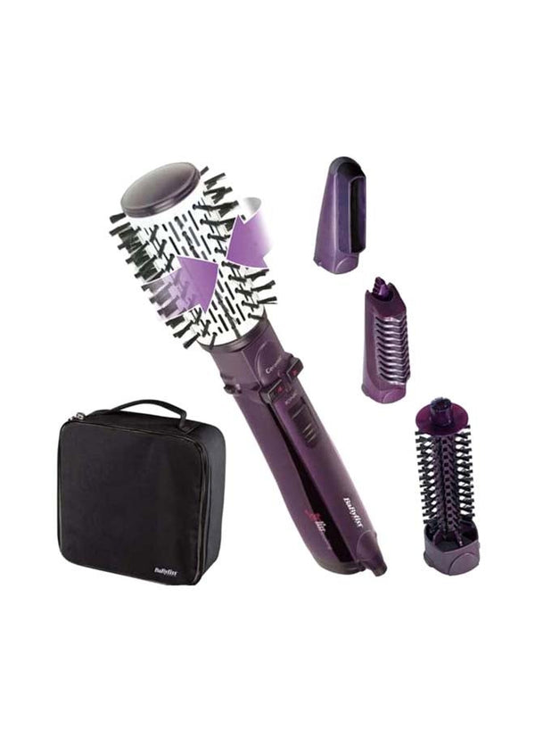 فرشاة هوائية Babyliss Brushing 1000 طراز 2736SDE مع 4 ملحقات، لون بنفسجي