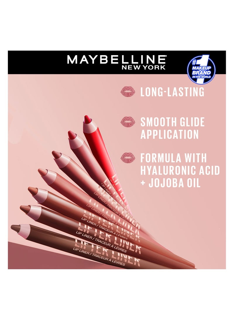 MAYBELLINE LIFTER LINER 04 OUT OF LINE - Lip Liner Makeup with Hyaluronic Acid