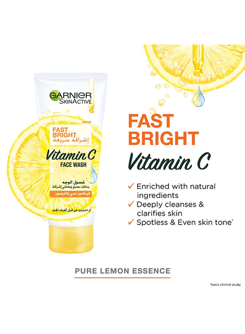 Garnier Skin Active Fast Bright Face Wash With Vitamin C And Lemon 100ml