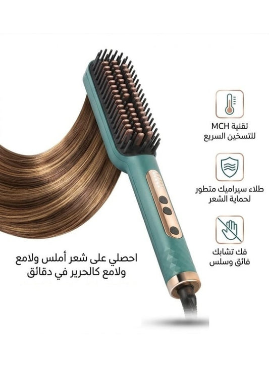 Hair straightening brush v-ben - Ionic thermal - Fast heating 45W - Thermal brush 950 degrees