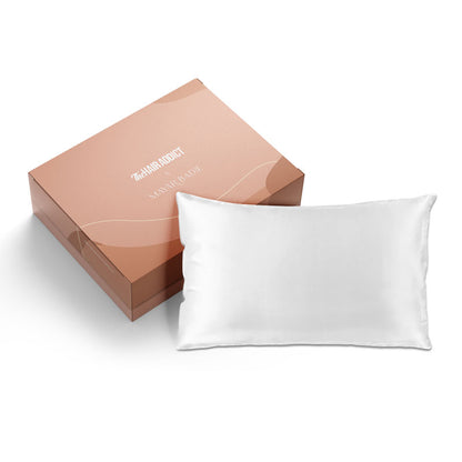 Silk Blend Pillowcase | Periwinkle Collection | White