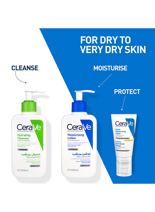 Moisturising Lotion For Normal To Dry Skin With 3 Essential Ceramides white 236ml