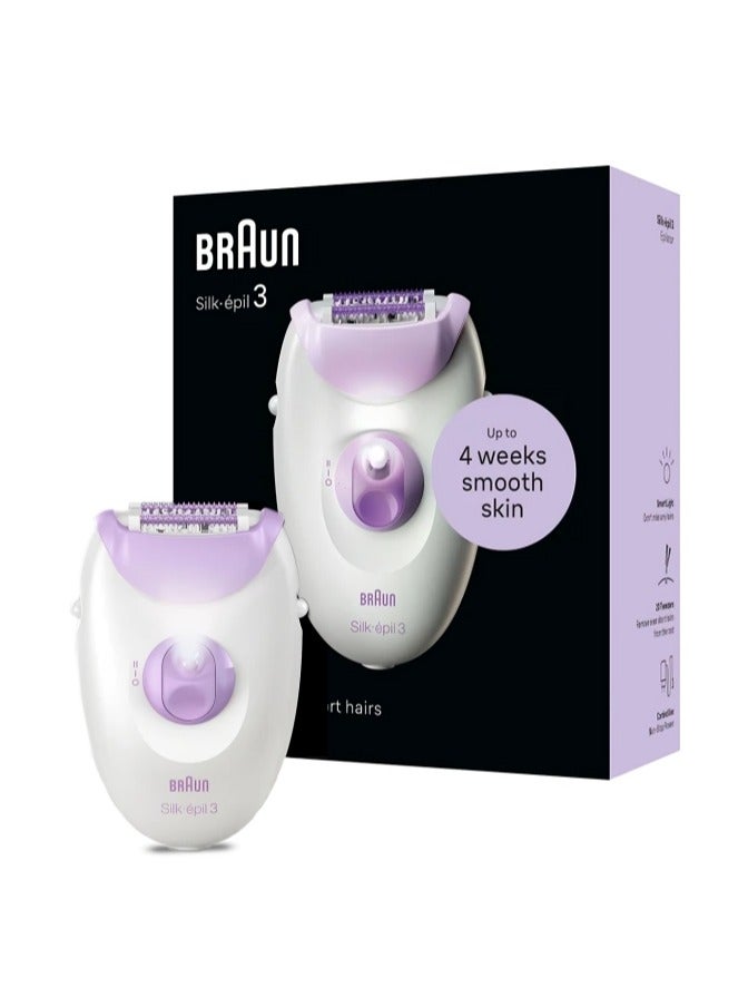 BRAUN Silk Epil3 SE3-000 Epilator White & Purple