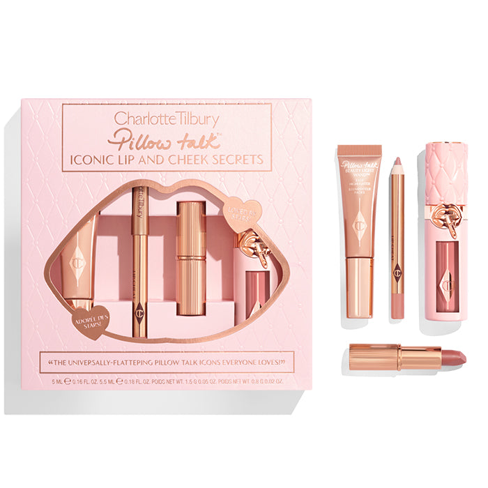 charlotte tilbury pillow talk iconic lip and cheek secrets kit 4pcs