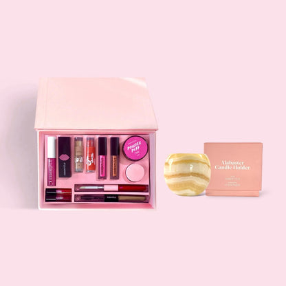 Cosmetics Box & Candle Holder Set