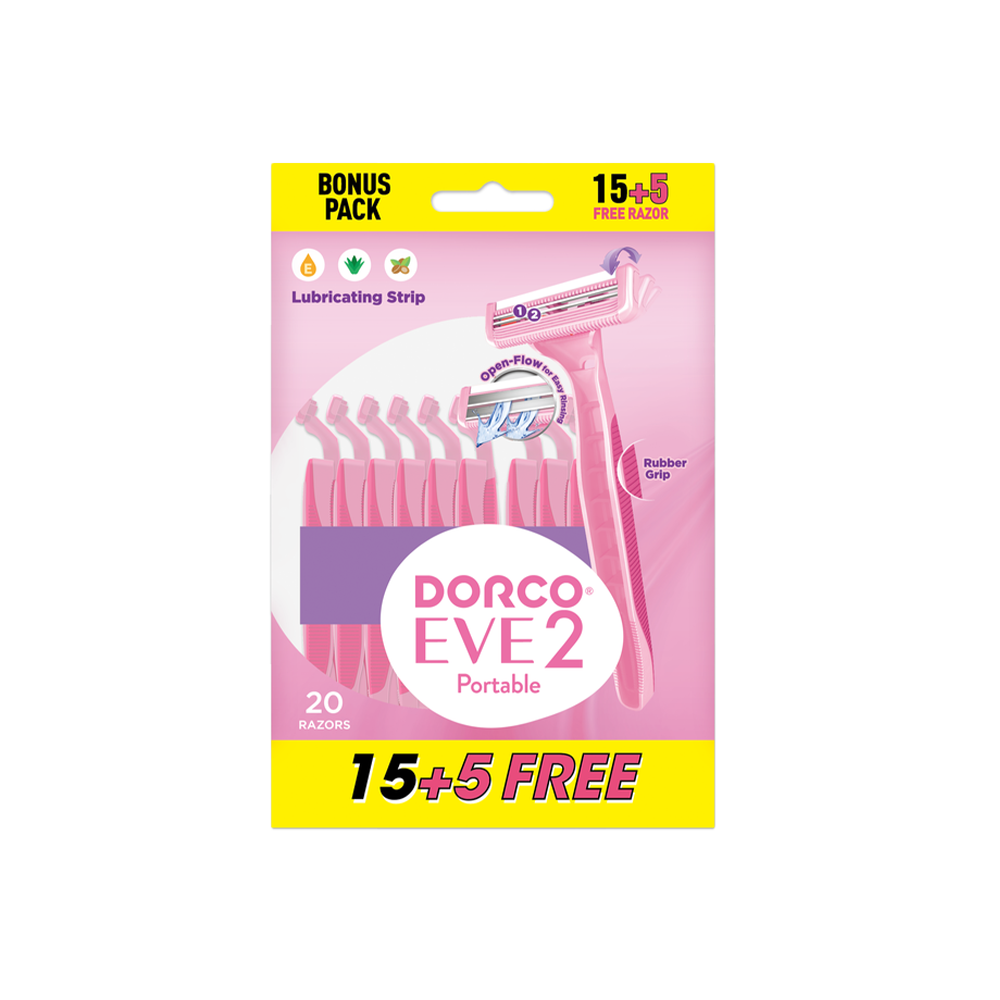 شفرات حلاقة EVE 2 للاستعمال مرة واحدة (15+5)