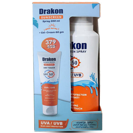 drakon sunscreen spray + gel cream