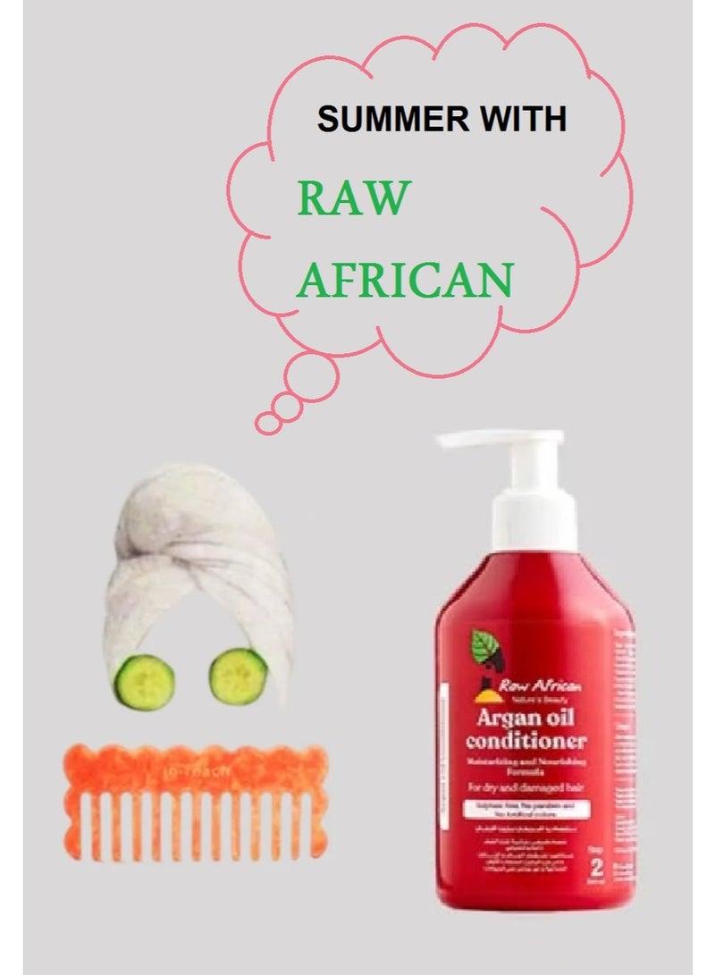 Raw African Argan Oil Conditioner 300 Ml (Packaging may vary)