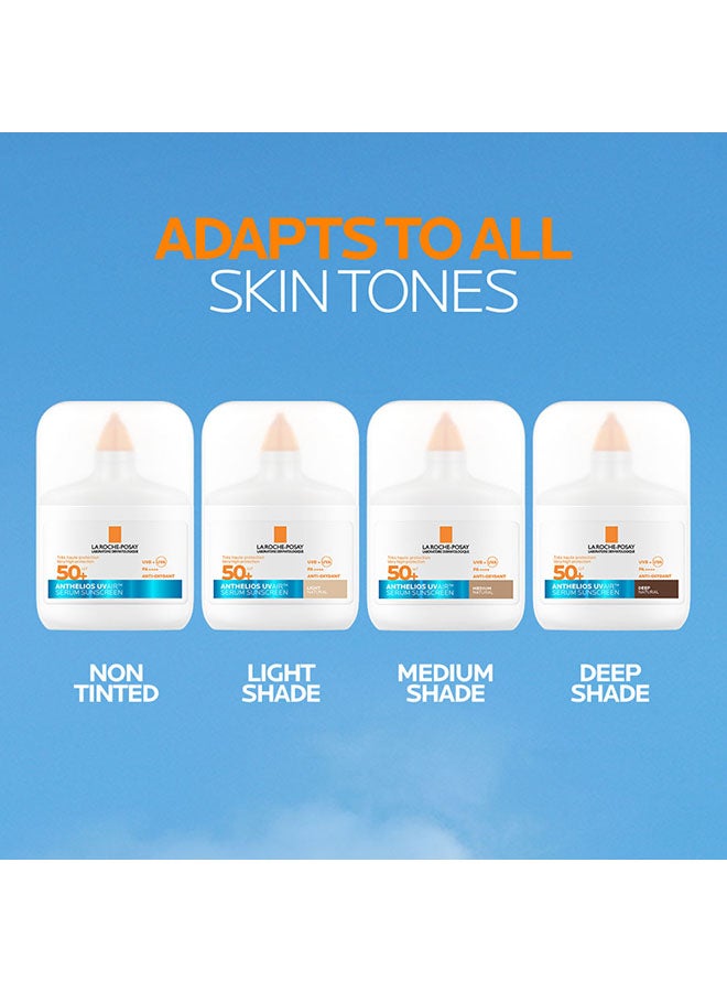 Anthelios UVAir Sunscreen Serum SPF 50+ with Niacinamide; Daily Facial Sunblock for Men/Women; Light as Air Texture with Invisible Finish for All Skin Types 50ML