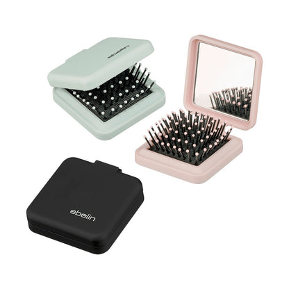 ebelin Mini Folding Brush With Mirror ( Random Color )