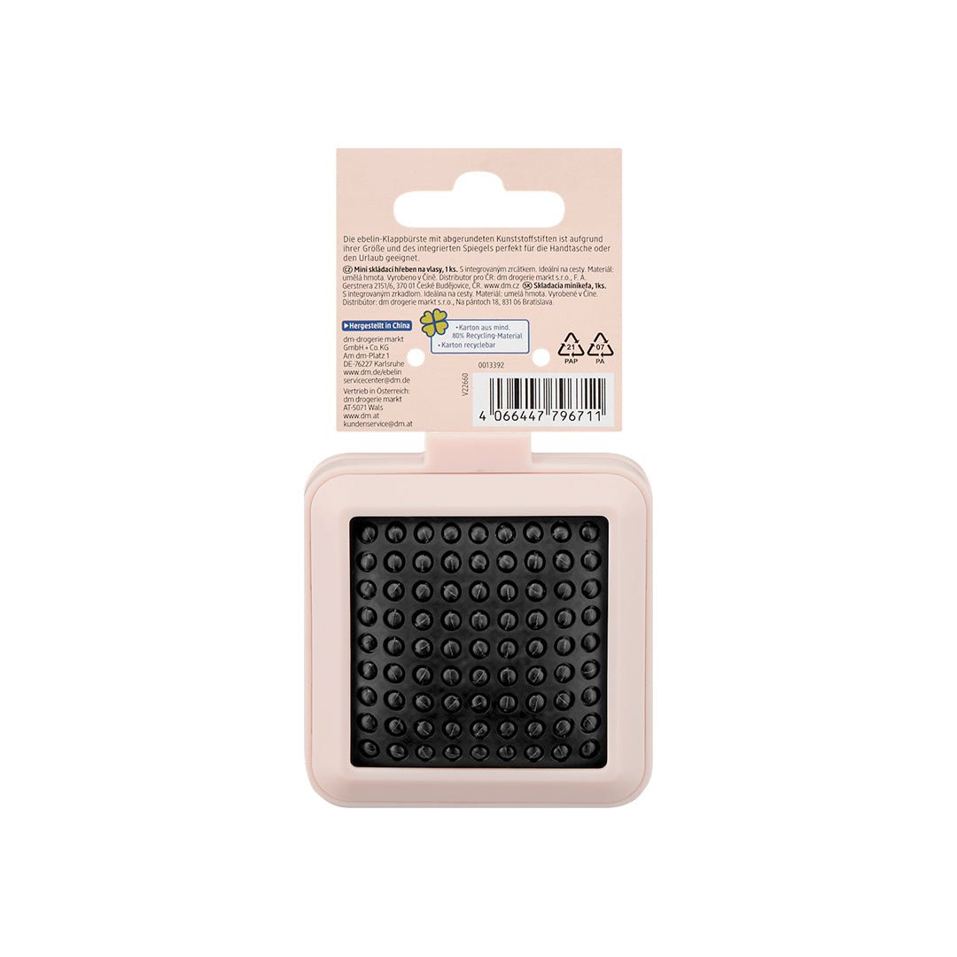 ebelin Mini Folding Brush With Mirror ( Random Color )