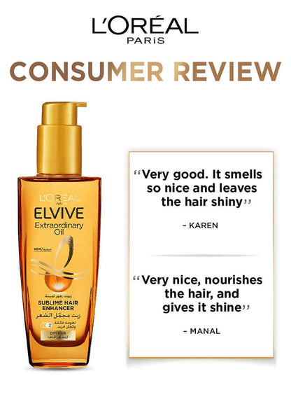 Elvive Extraordinary Sublime Hair Oil Serum Clear 100ml