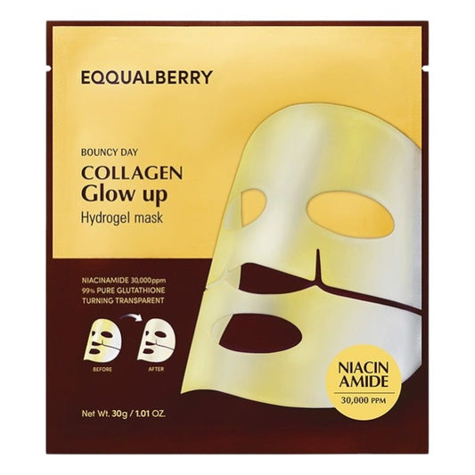 eqqual berry collagen glow up hydrogel mask