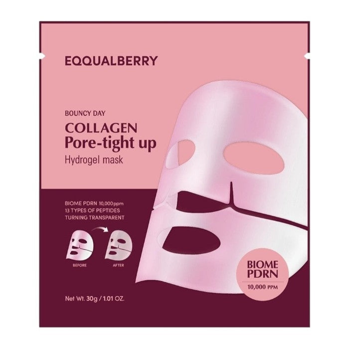 eqqual berry collagen pore-tight up hydrogel mask