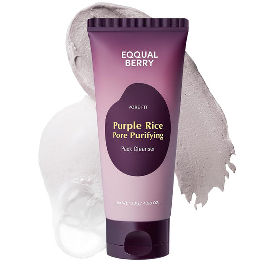 eqqual berry purple rice pore purifying cleanser 130g