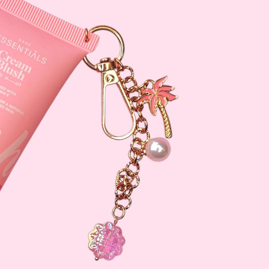 Essentials Palm Pink Key Chain