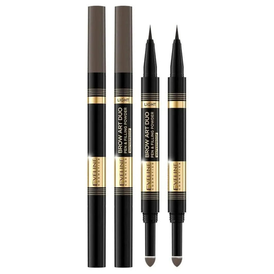EVELINE COSMETICS BROW ART DUO PEN & FILLING POWDER(2sides) Light