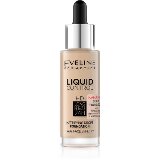 EVELINE COSMETICS LIQUID CONTROL SERUM FOUNDATION- 015 Light Vanilla