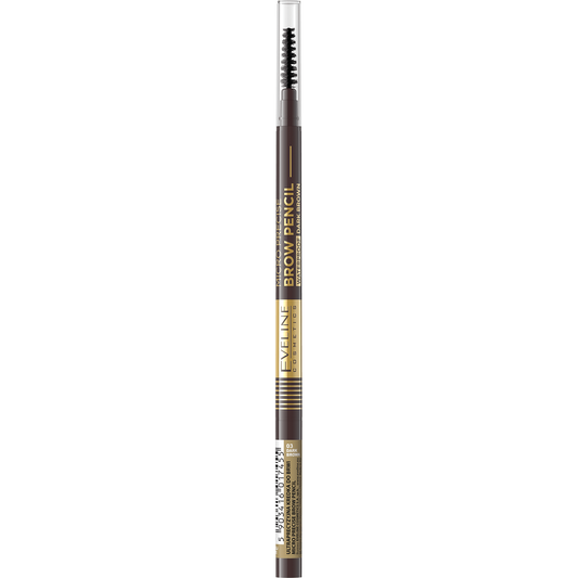 EVELINE COSMETICS MICRO PRECISE BROW PENCIL WATERPROOF - 03 Dark Brown