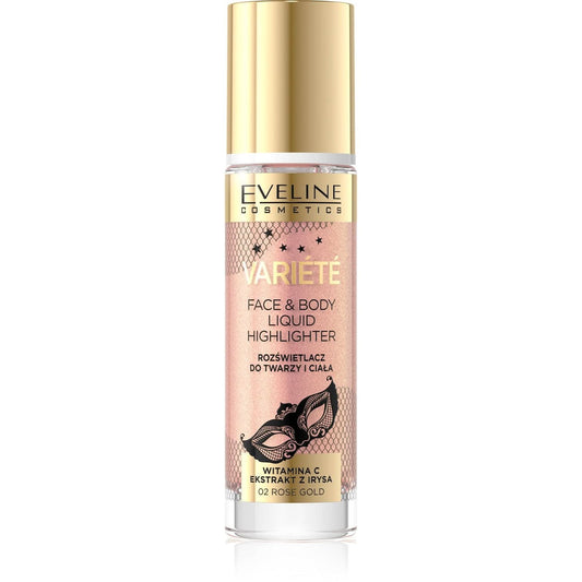 EVELINE COSMETICS VARIÉTÉ FACE & BODY LIQUID HIGHLIGHTER 02 Rose Gold
