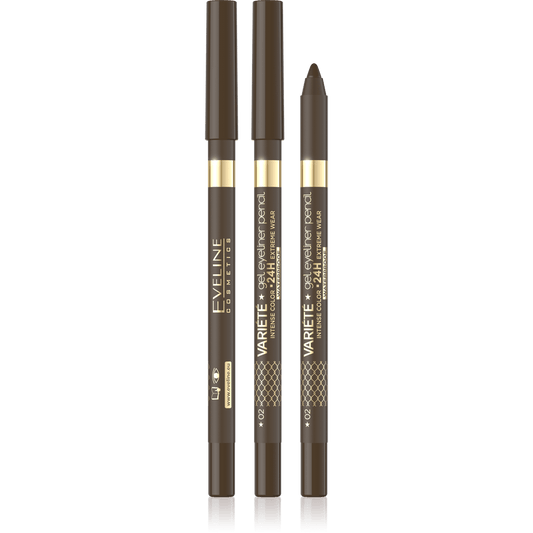 EVELINE COSMETICS VARIÉTÉ GEL EYELINER PENCIL 02 Brown