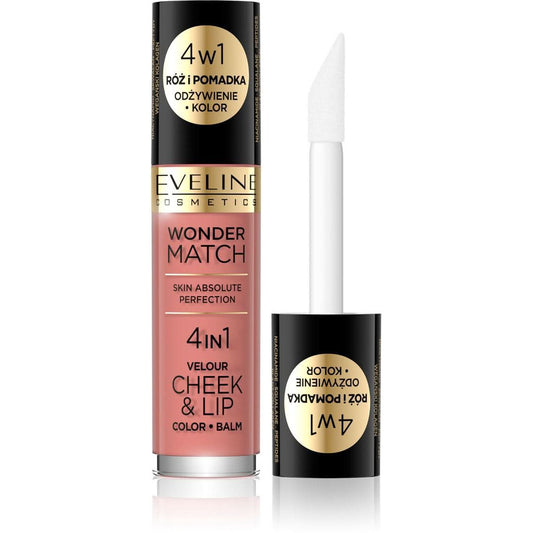 Eveline Cosmetics Wonder Match 4 IN 1 Velour Cheek & Lip 01