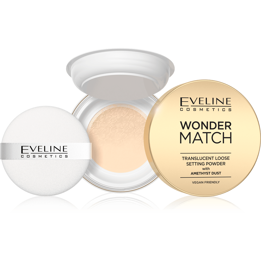 Eveline Cosmetics Wonder Match Translucent Loose Setting Powder with Amethyst Dust
