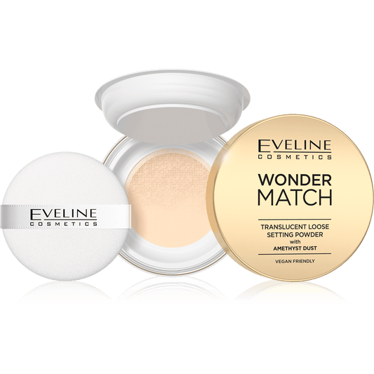 Eveline Cosmetics Wonder Match Translucent Loose Setting Powder with Amethyst Dust