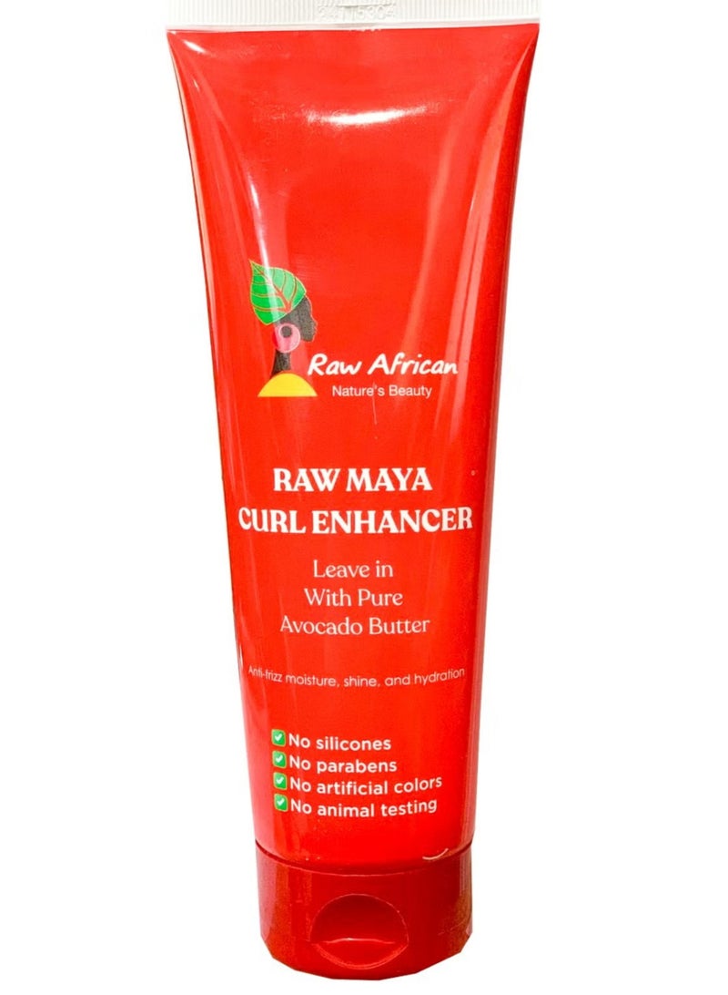 Raw African Maya Leave In And Curl Enhancer Red-250 gm (Packaging may vary)