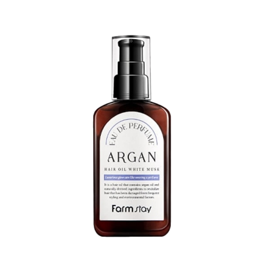 ماء عطر بزيت الأرغان للشعر والمسك الأبيض