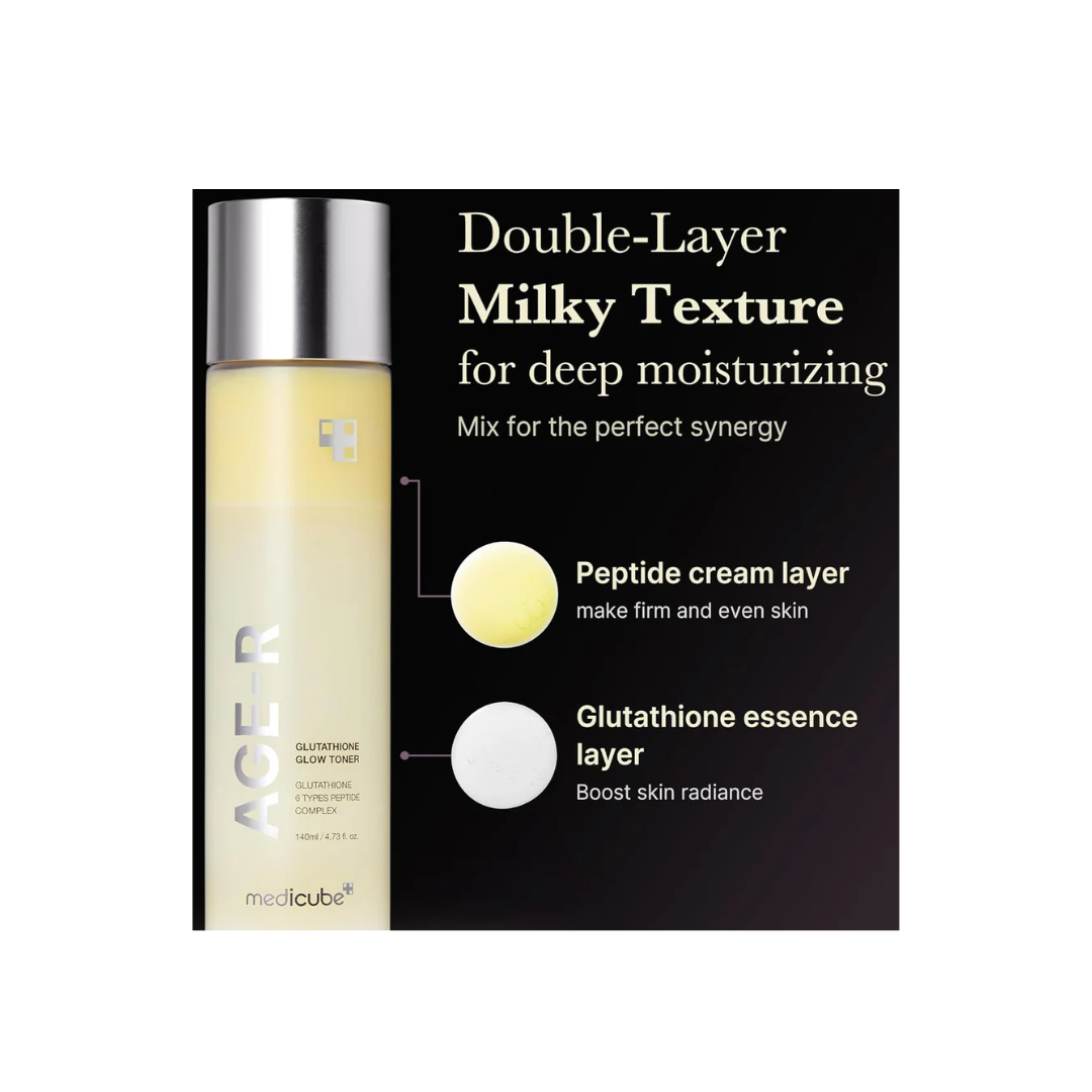 Medicube AGE-R Glutathione Glow Milk Toner 140ml