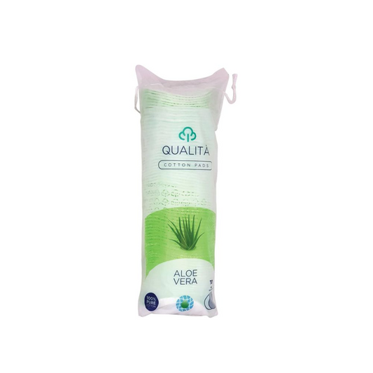 Qualita Double Face Cotton Pads With Aloe Vera