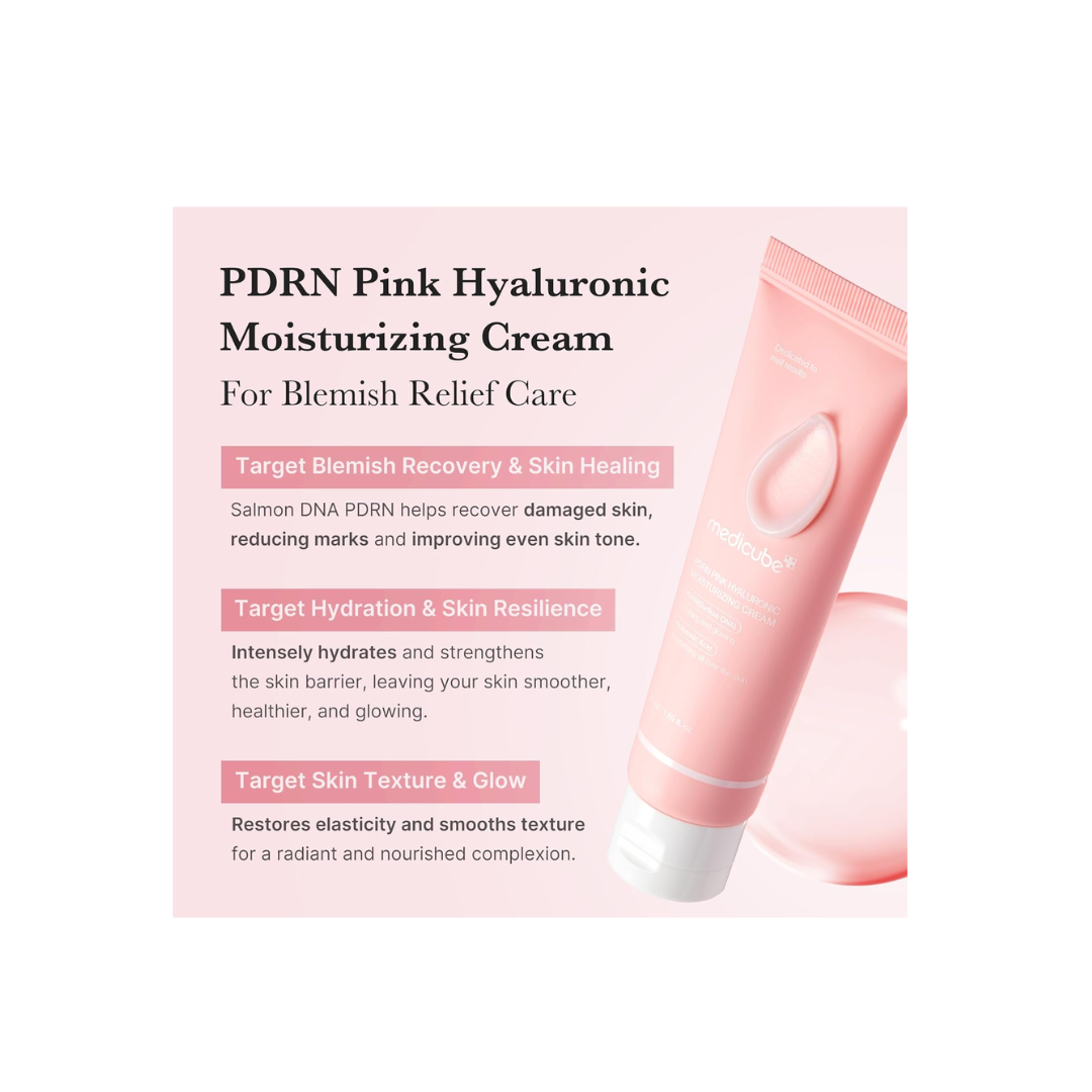 كريم الترطيب Pdrn Pink Hyaluronic من ميدي كيوب 50 مل